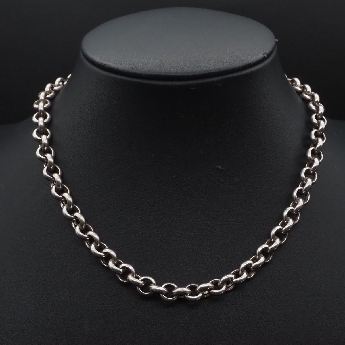 H457 ヴィンテージ 925刻印 ネックレス ロロチェーン デザイン シルバー拍卖