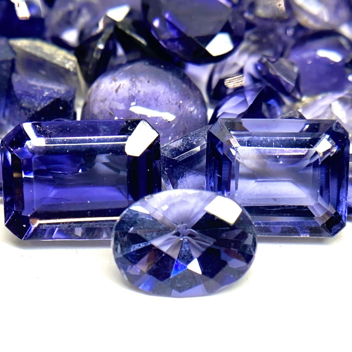 ◆天然アイオライトおまとめ38ct◆n 約7.6g ルース 裸石 宝石 ジュエリー jewerly iolite w2す105拍卖