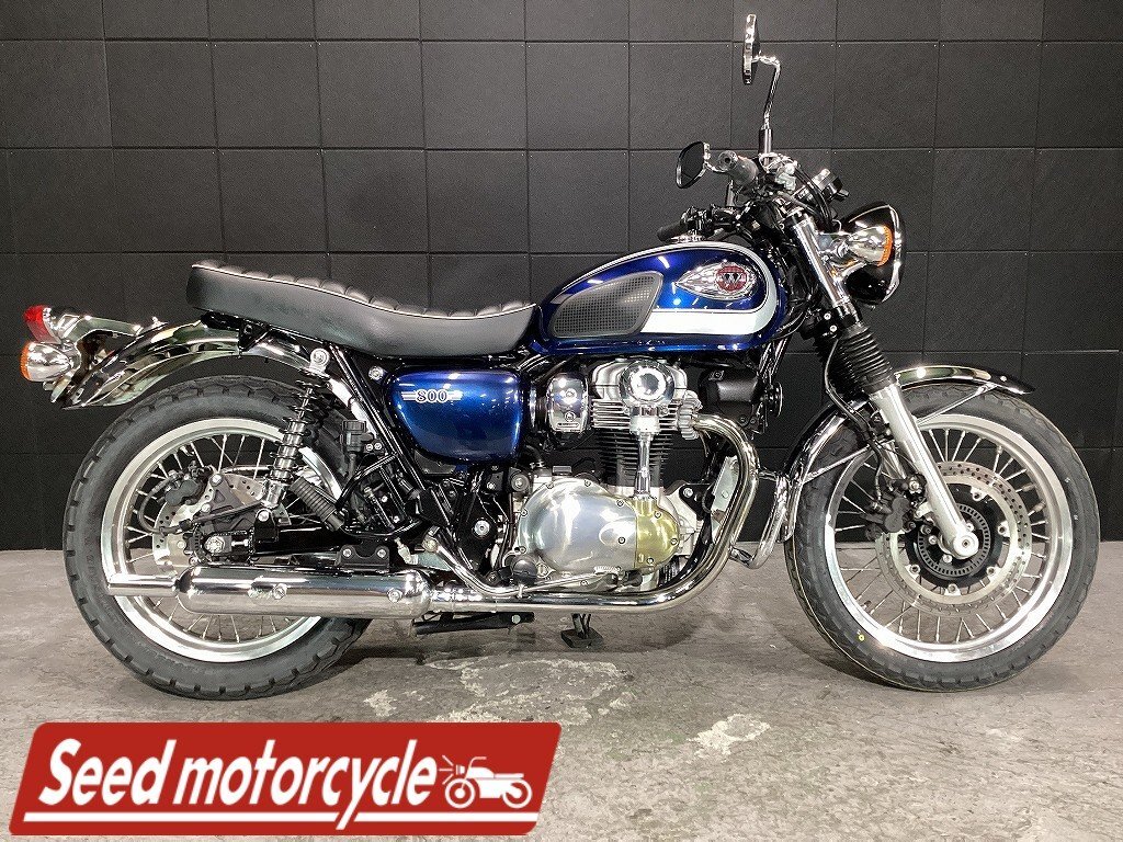 W800 2型★美車★車検残(R8年4月迄)・前後タイヤ新品!・ETC2.0・グリップヒーター・低金利ローン・EJ800B・KAWASKI・検)W650 ck1438拍卖