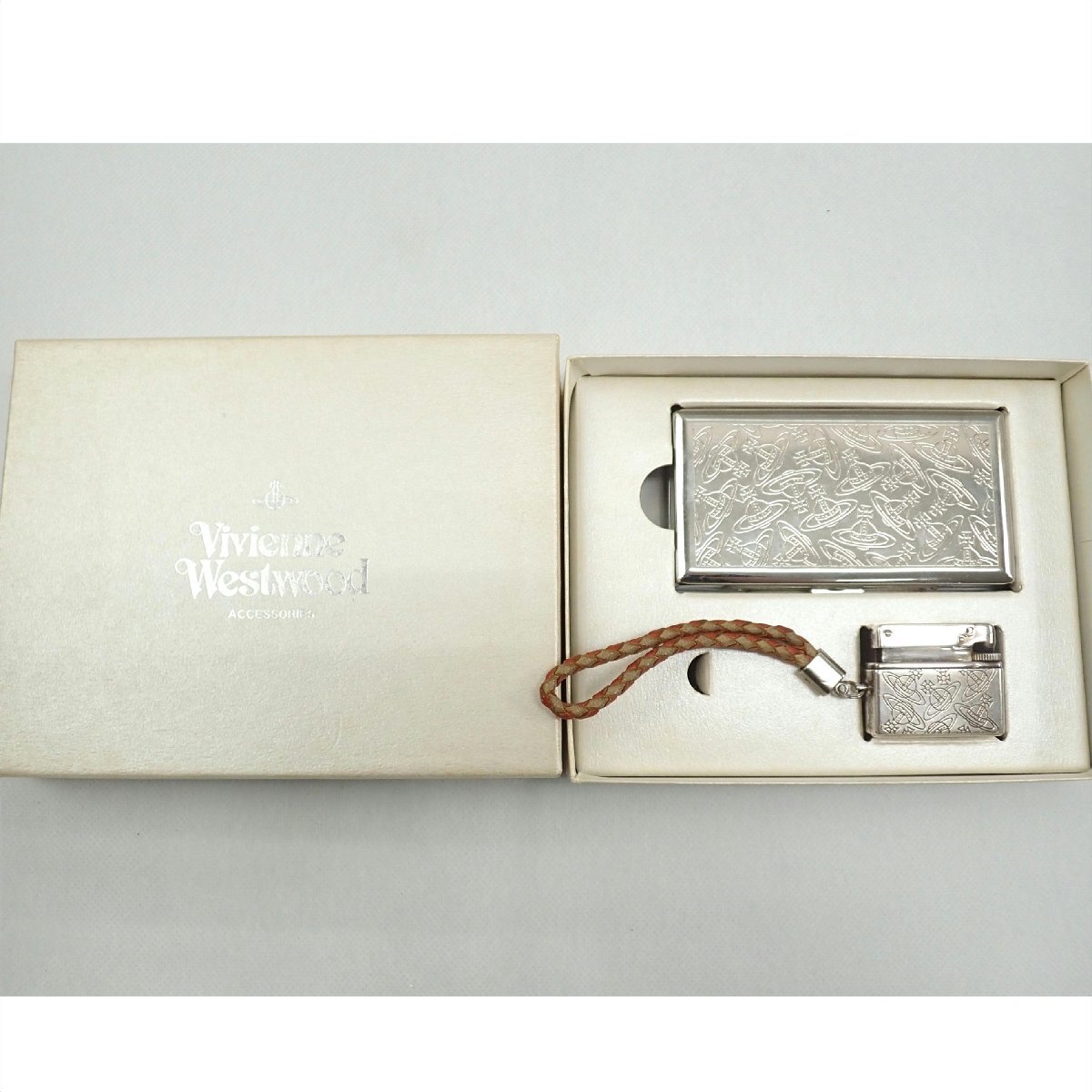 1円【ジャンク】Vivienne Westwood ヴィヴィアンウエストウッド/ガスライター(925 シルバー)とシガレットケース/62拍卖
