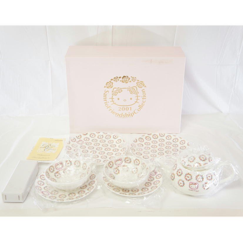 1円【未使用】sanrio サンリオ/サンリオ ハローキティ ノリタケボーンチャイナティーカップセット/21拍卖