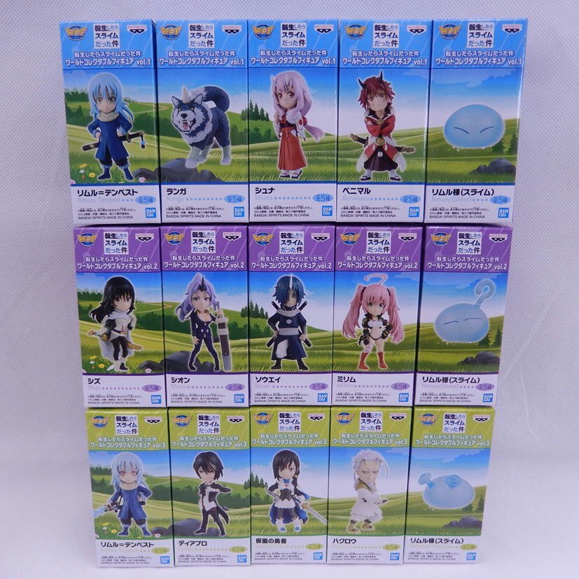 /転生したらスライムだった件 ワールドコレクタブルフィギュア Vol.1 Vol.2 Vol.3/各全5種セット 15点まとめ/85拍卖