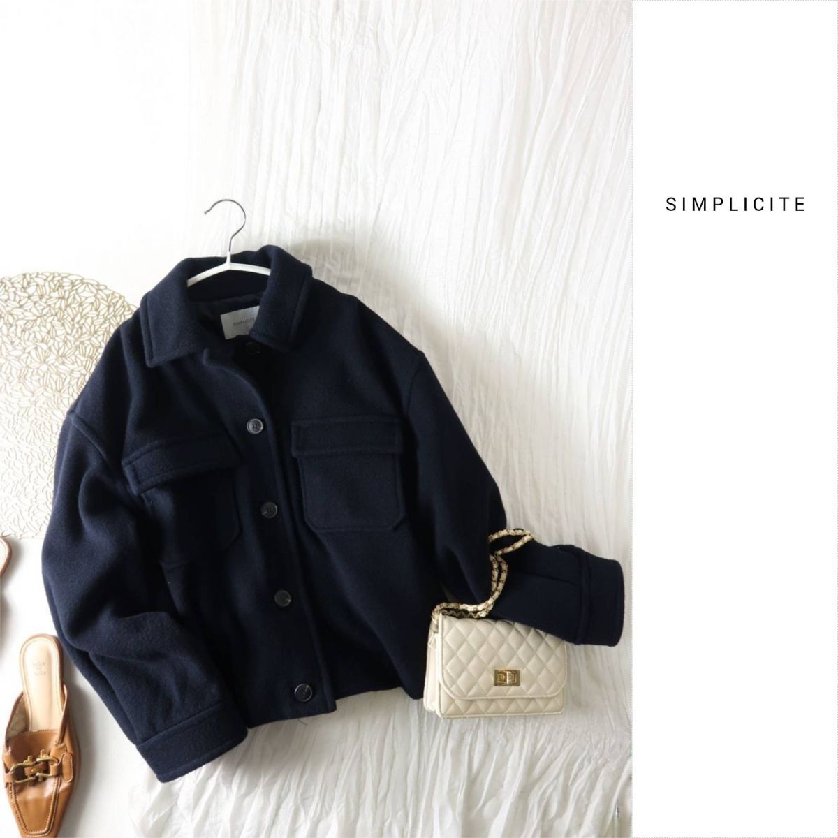 1.6万☆超美品☆2022AW☆イエナ/シンプリシテェ SIMPLICITE☆IMPERIALモッサショートCPO☆E-M 5855拍卖