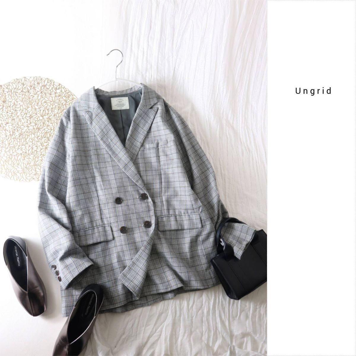 アングリッド Ungrid☆チェックテーラードジャケット Sサイズ☆M-B 5553拍卖