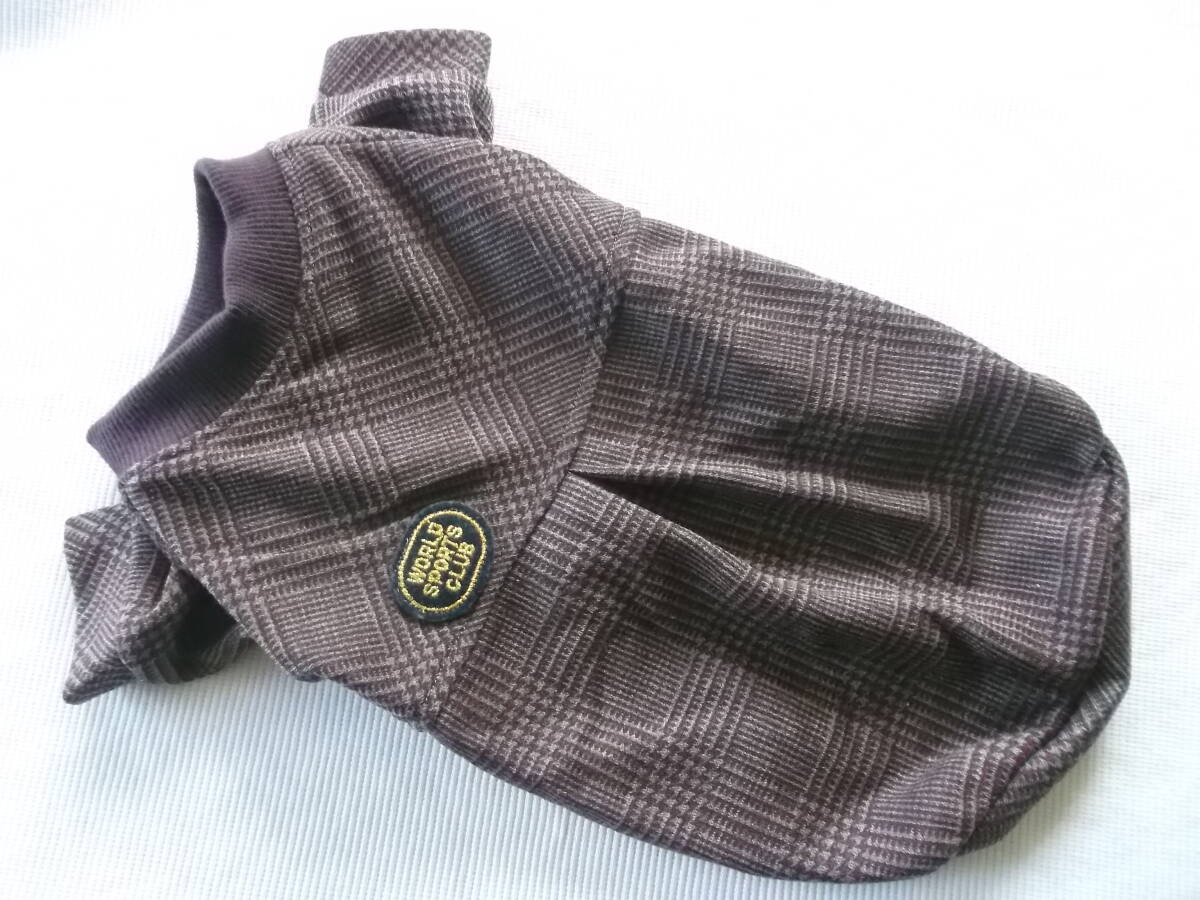 ★胴42cm★チェックの袖付きトップス拍卖