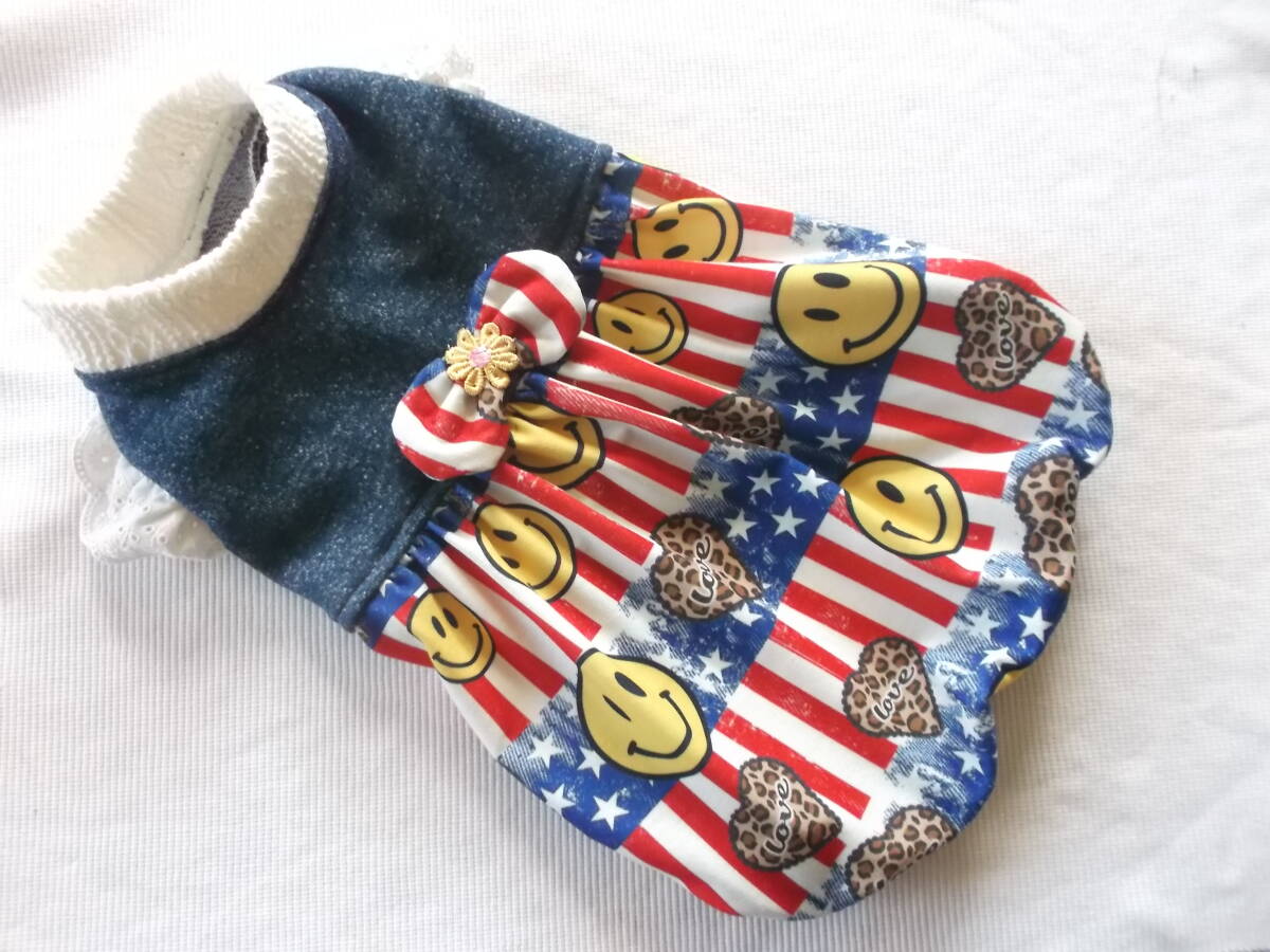 ★胴42cm★にこちゃんマークのバルーン風ワンピース拍卖