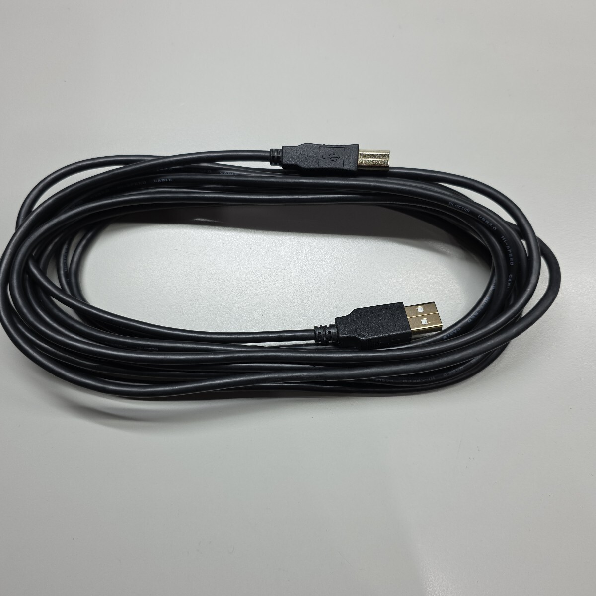 ELECOM(エレコム) USBケーブル Type-A / Type-B ブラック 5m 中古美品拍卖