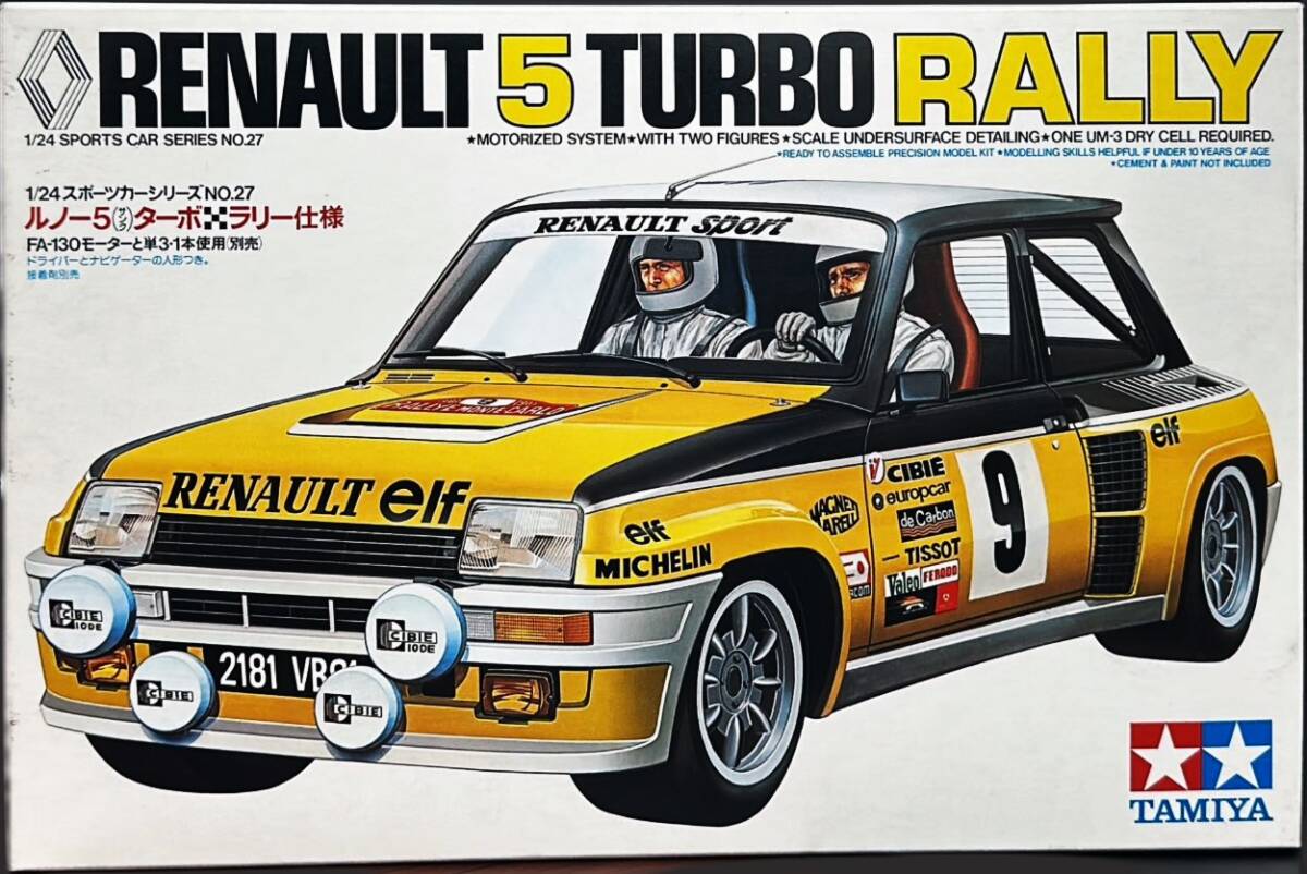 タミヤ 1/24 スポーツカーシリーズ No.27 ルノー5 サンク ターボ・ラリー仕様拍卖