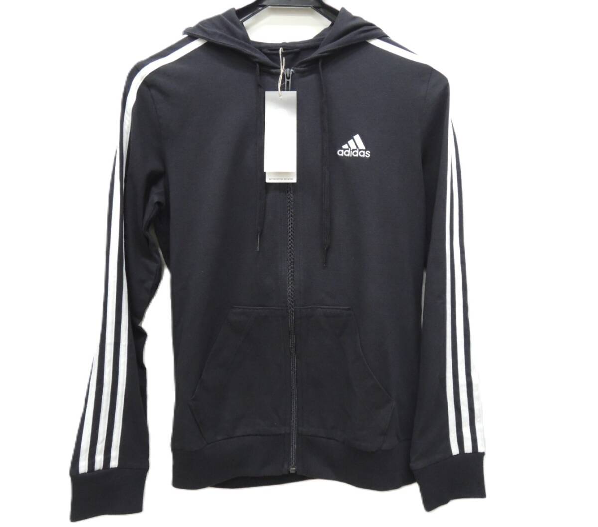 H-008A3 新品 アディダス adidas スウェットFZフーディ ブラック レディース【L】パーカー (定価6589円) 品番28853-GL0798拍卖