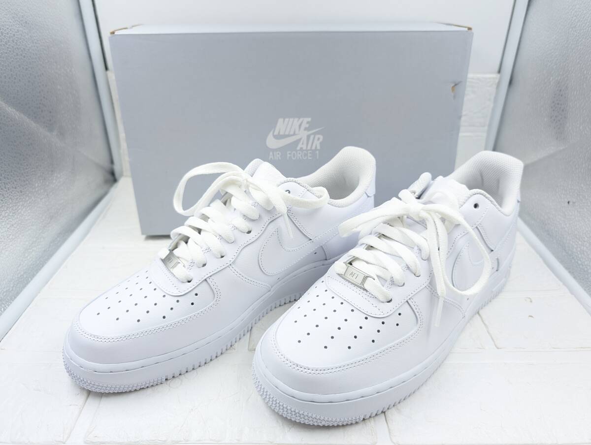 1円~【未使用】★NIKE ナイキ AIR FORCE1 エアフォース1 07 ホワイト スニーカー 白 27cm★拍卖
