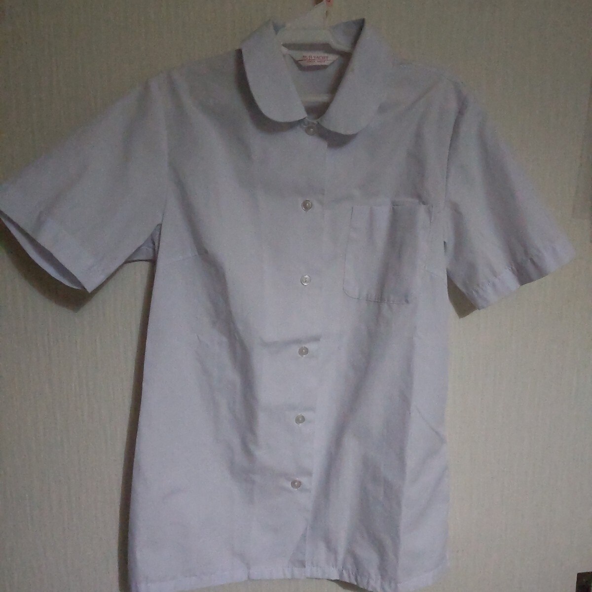 富士ヨット 正規品 小学生 女児 半袖 制服 ブラウス 白 スクールブラウス シャツ 丸襟 150A拍卖