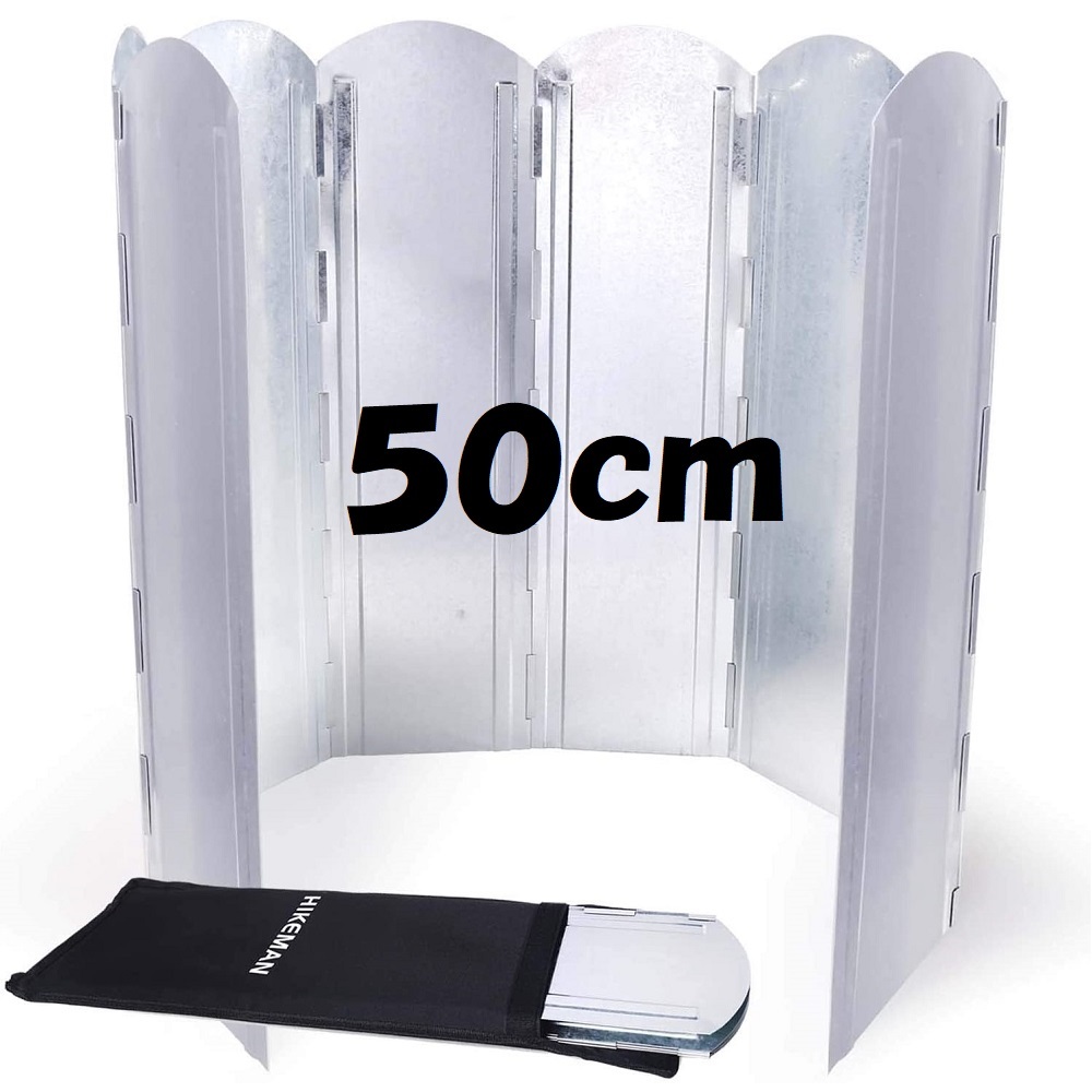 HIKEMAN ウインドスクリーン 大型 防風板 8枚 折畳み式 袋付き 亜鉛メッキ鋼板 耐熱性 焚き火 バーベキュー キャンプ Mサイズ50cm拍卖