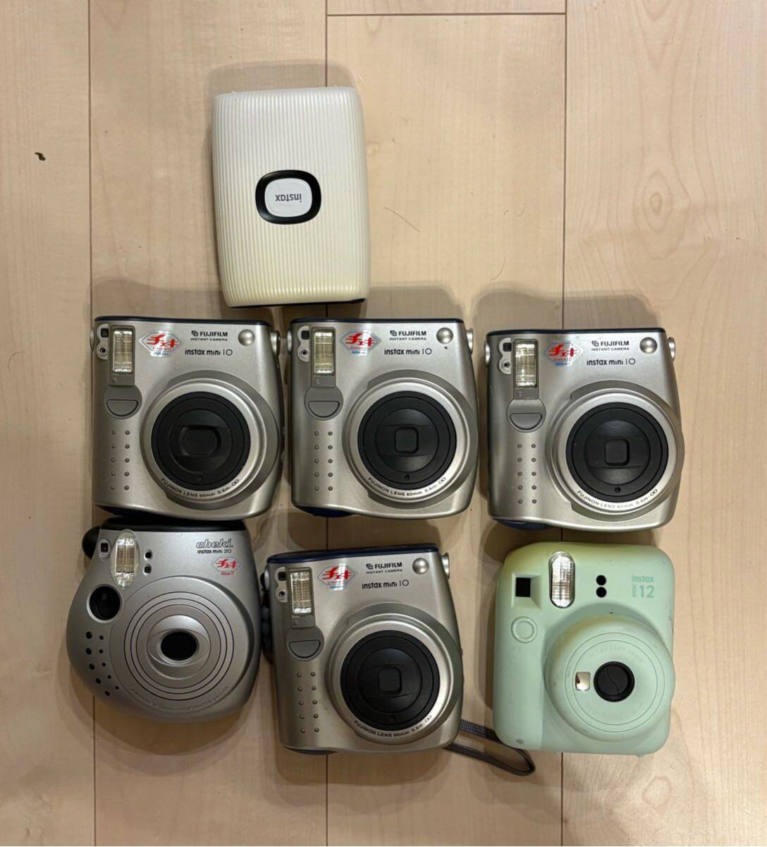 FUJIFILM instax mini 10 12 フジフィルム 富士フィルム等 チェキ インスタックス 7台まとめ 大量 まとめて拍卖