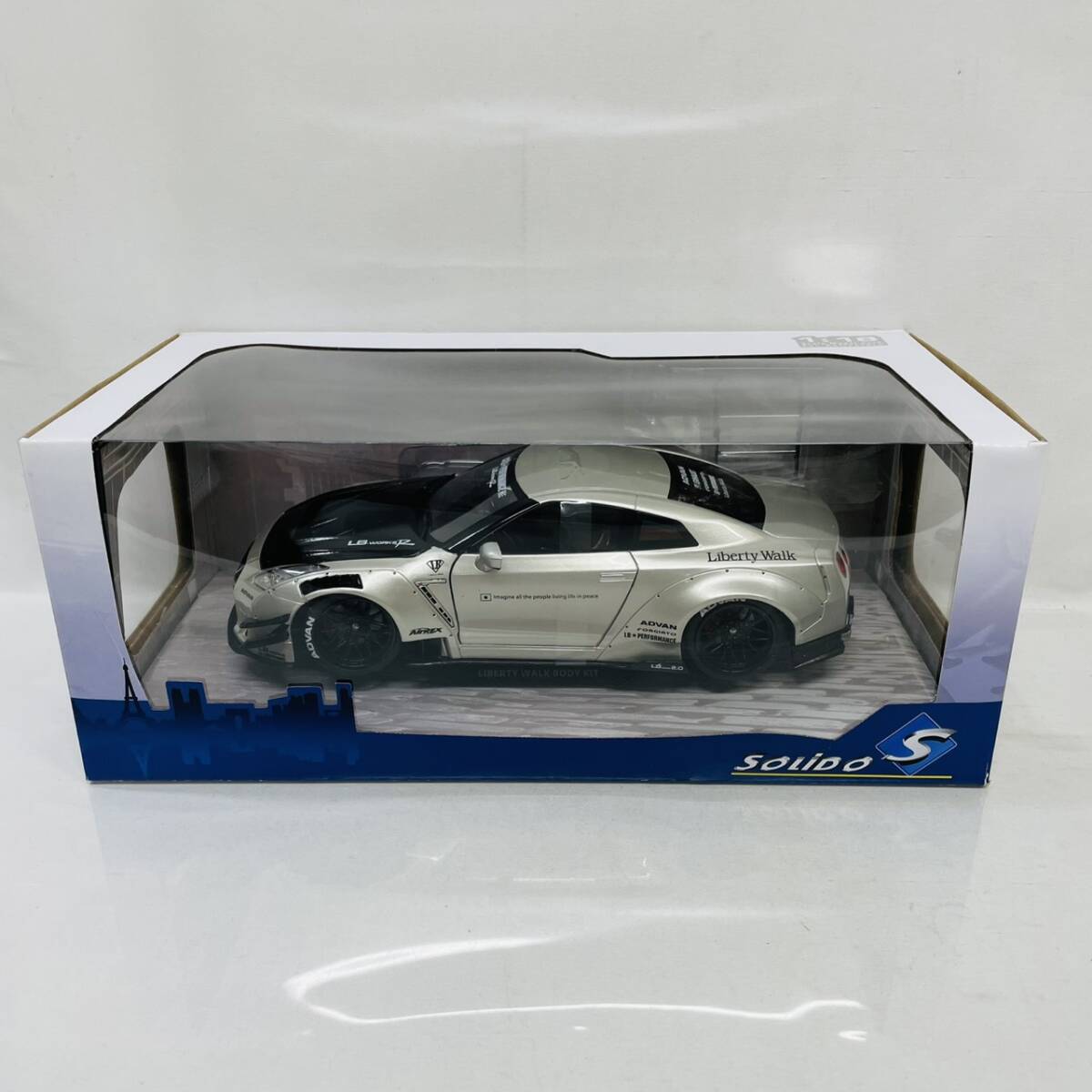 【完品】 SOLiDO S NISSAN GT-R R35 リバティーウォーク ボディキット 1/18 ミニカー 車 / Liberty Walk 日産拍卖