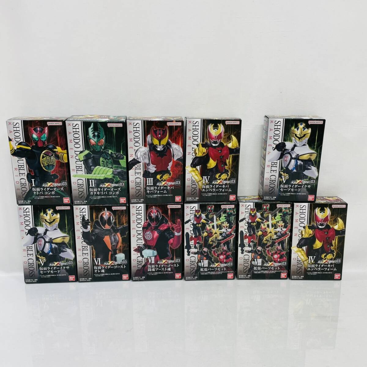 【まとめ】 未開封 SHODO 掌動 仮面ライダー 03 11個 まとめ セット オーズ キバ イクサ ゴースト パーツセット 全種 XX 食玩 KAMEN RIDER拍卖