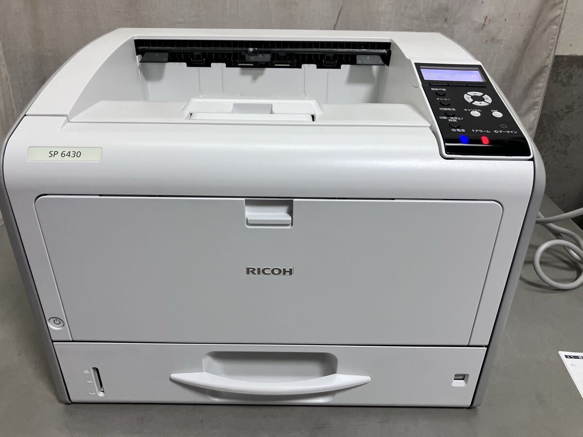 L824 リコー RICOH A4モノクロレーザープリンター SP6430 キレイに印刷できますがジャンク拍卖