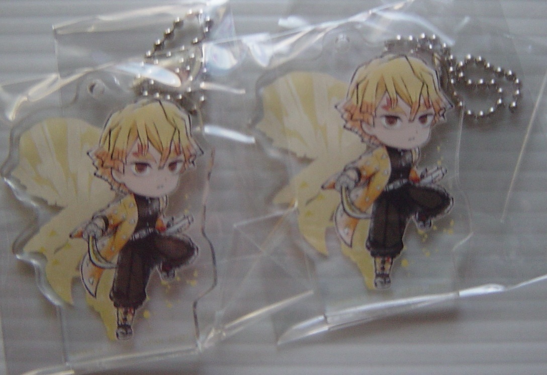 一番くじ 鬼滅の刃 雷の兄弟 F賞 きゅんキャラアクリルチャーム 我妻善逸 2ケ拍卖