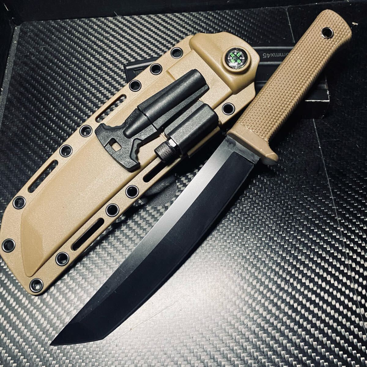 【日本在庫あり 翌日発送 】超高品質 サバイバルナイフ 重量感205g 鋼製 薪割り キャンプ アウトドア ハイキング 野外登山 シース付き拍卖