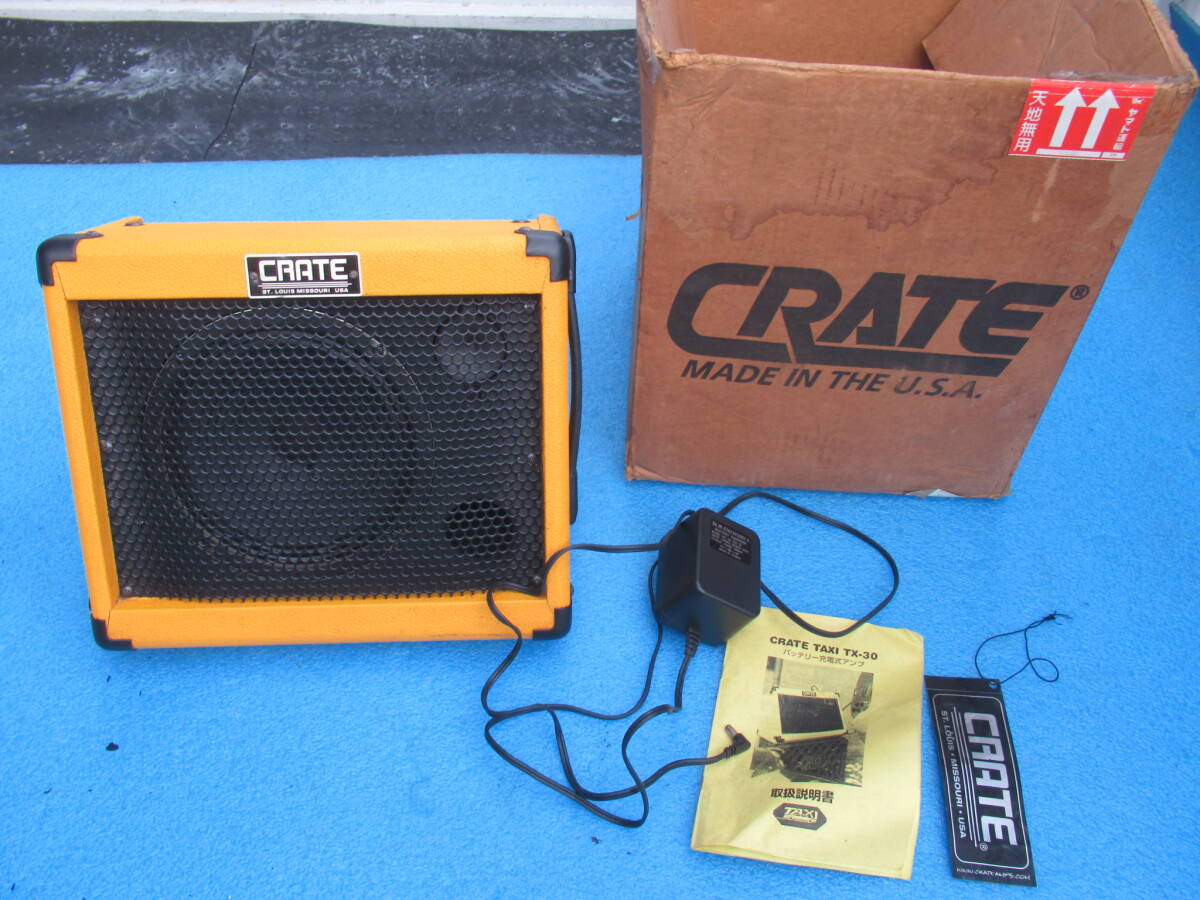 売切り CRATE クレイト TX15J タクシー TAXI 付属品 元箱 専用アダプター 取説 ギターアンプ 路上 充電式拍卖