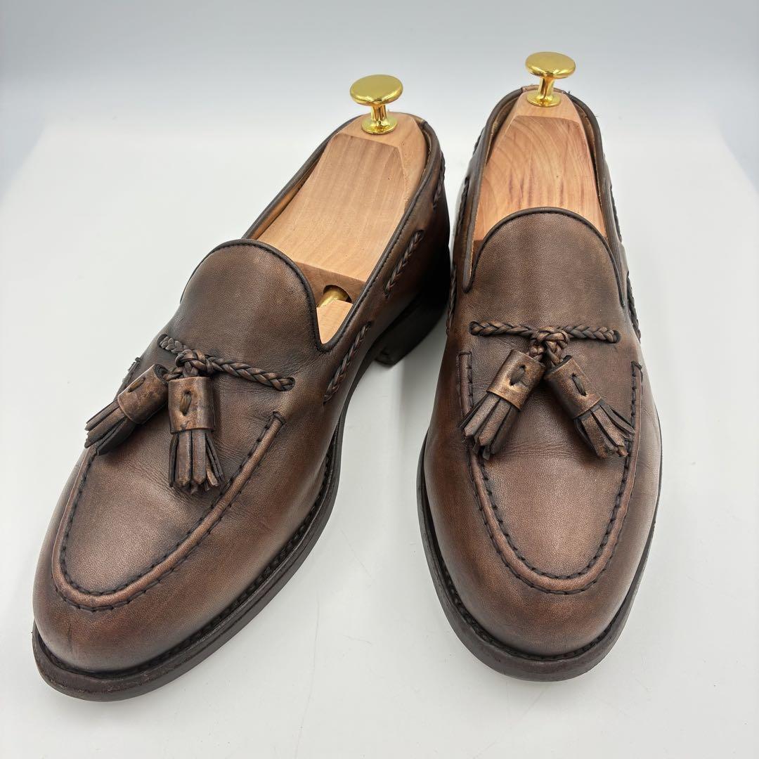 美品Berwickタッセルローファー 本革 ブラウン サイズ5 24.5㎝拍卖