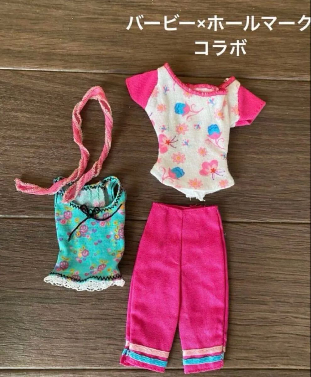 レア バービー ホールマーク コラボ アウトフィット 上下 タンクトップ 花柄 1/6 洋服 マテル セット 1/6拍卖