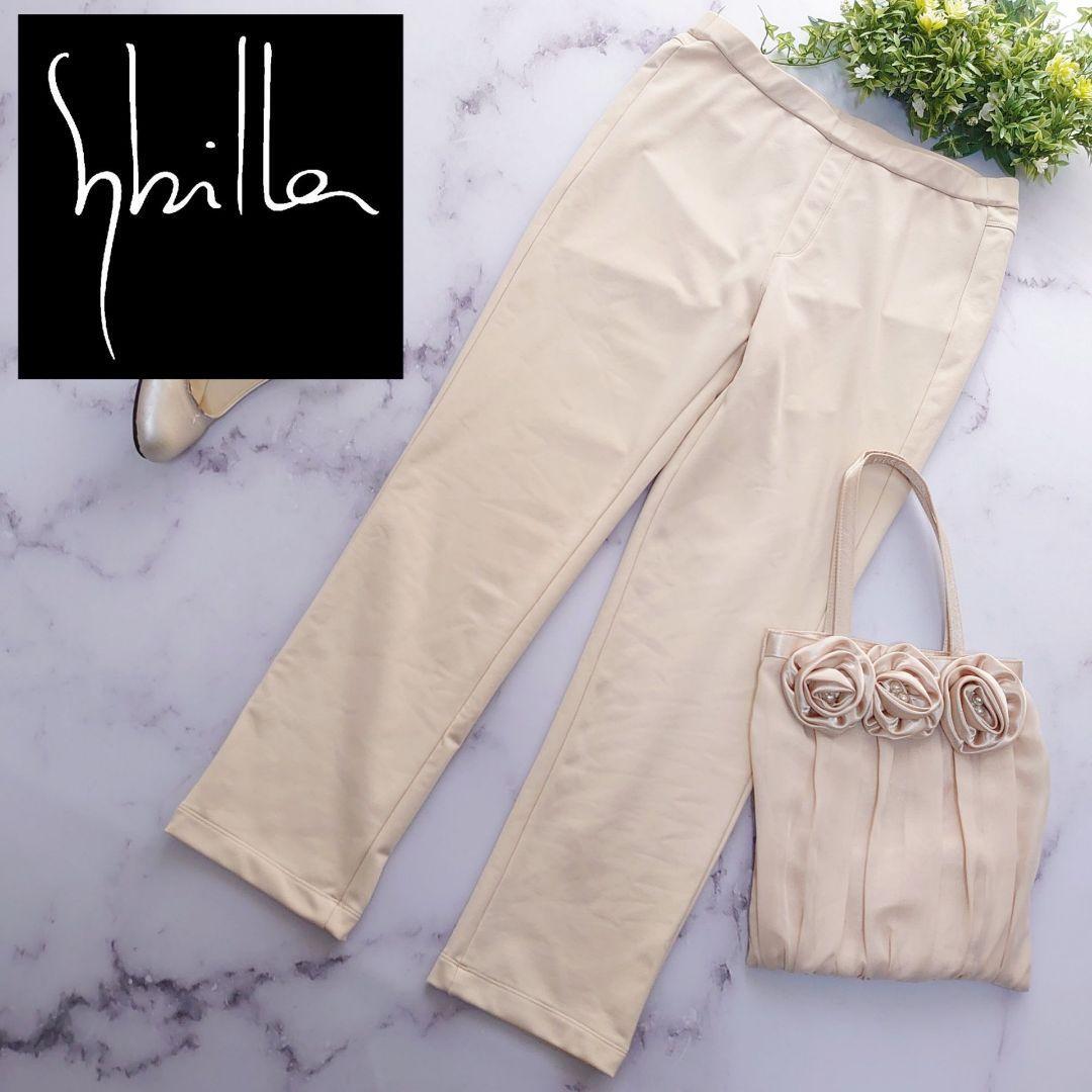 24AW 現行 Sybilla シビラ 裏起毛ストレッチレギンスパンツ ウエストゴム スキニーパンツ ライトベージュ M ズボン スパッツ ボトムス拍卖