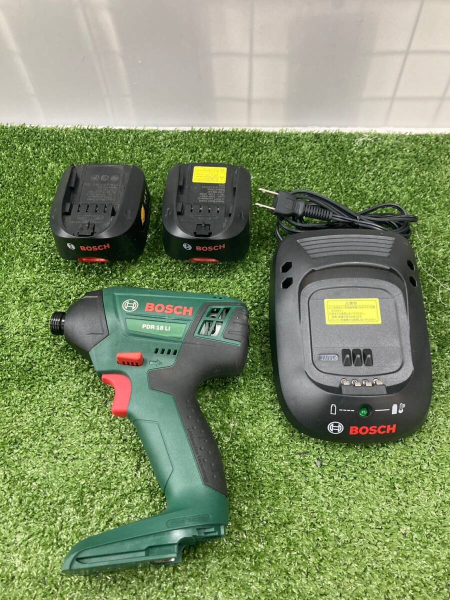 【中古品】【0924】★BOSCH(ボッシュ) 18V充電式インパクトドライバー (2.5Ahバッテリー2個・充電器付) PDR18LIN IT0OPB5T45JS拍卖