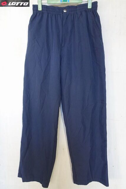 LOTTO/ロット/ウォームアップパンツ/薄手素材/前ジップフライ/ウエストゴム/スポーツ/紺/ネイビー/LLサイズ(10/31R7)拍卖