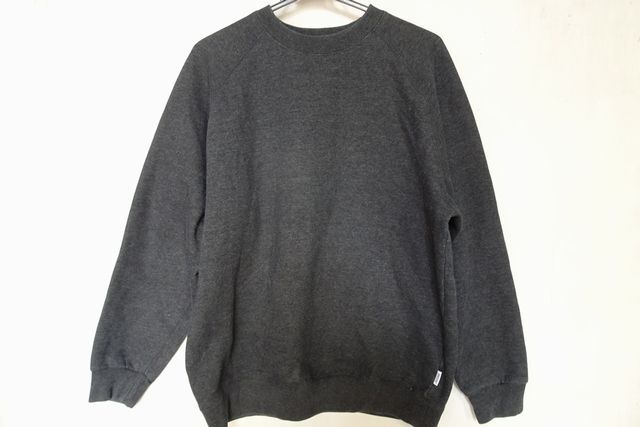 DISCUS ATHLETIC/ディスカス/長袖トレーナー/表地スウェット/裏起毛/ラグラン袖/無地/チャコールグレー杢/XLサイズ(10/17R7)拍卖