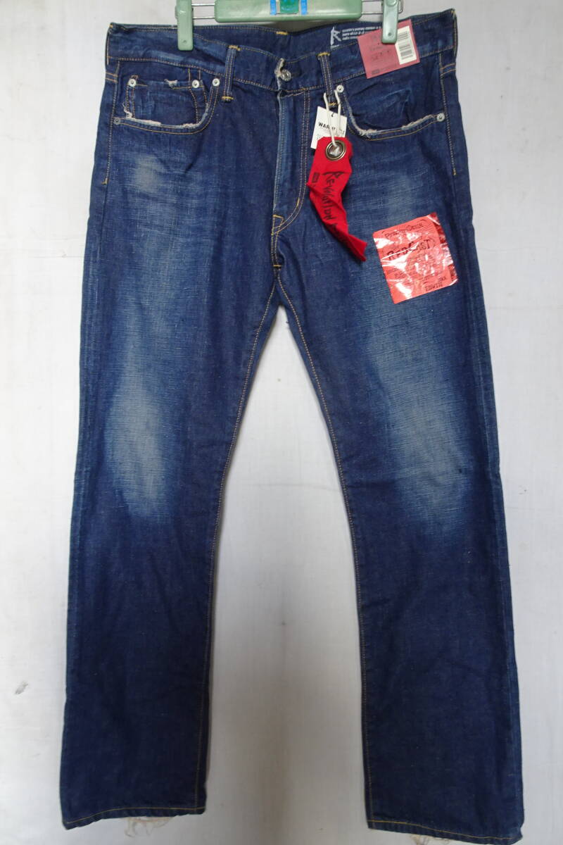 EDWIN REVOLUTION DENIM/エドウィン/ジーンズ/デニムパンツ/ジップフライ/ストレートライン/インディゴブルー/34インチ(10/17R7)拍卖