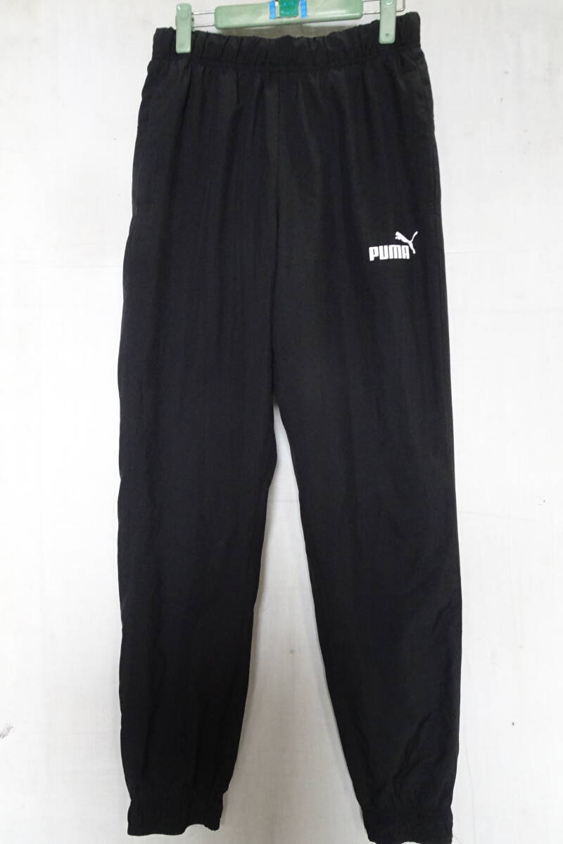PUMA/プーマ/ウォームアップパンツ/表地ナイロン系ポリエステル/裏地メッシュ/裾ゴム/スポーツ/黒/ブラック/ASIAサイズM(10/22R7)拍卖