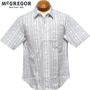 【アイボリー Lサイズ】 マクレガー 半袖シャツ メンズ 111162301 サッカー素材 半袖シャツ拍卖