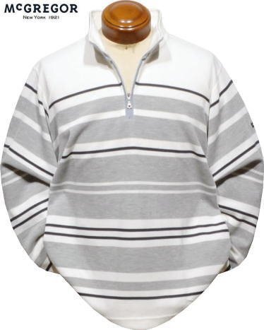 【アイボリー M】 マクレガー トレーナー メンズ 111614102 抗菌加工 スウェット ハーフジップトレーナー スウェットシャツ拍卖