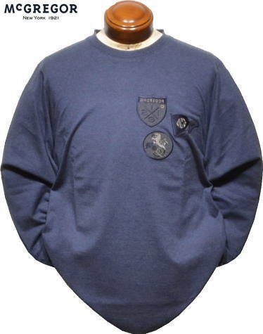 【ネイビー LLサイズ】 マクレガー 長袖Tシャツ メンズ 111713104 ロンT カットソー スウェットシャツ拍卖