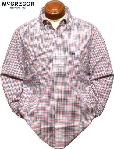 【オレンジ M】 マックレガー 形態安定ボタンダウン長袖シャツ メンズ 111173601 形態安定加工 長袖シャツ拍卖