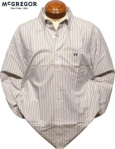【ベージュ Mサイズ】 37%OFF マクレガー メンズ 形態安定ボタンダウン長袖シャツ 111173101 形態安定加工 長袖シャツ拍卖