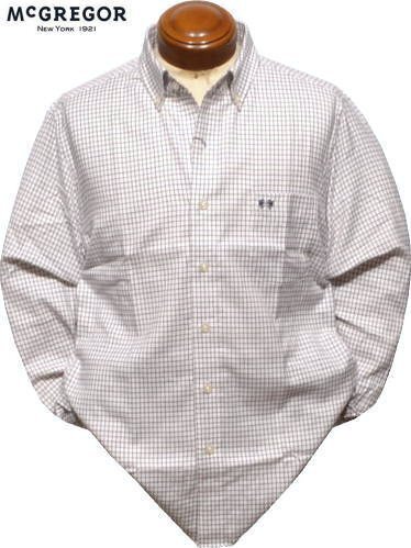 【パープル Lサイズ】 マクレガー ボタンダウン長袖シャツ メンズ 111173610 ライクラ しなやかストレッチ 起毛 長袖シャツ拍卖