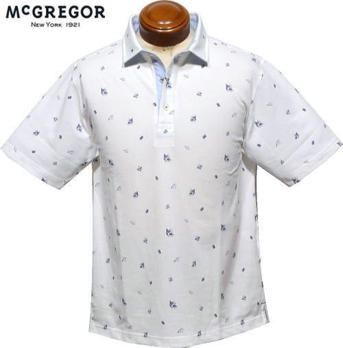 【アイボリー XL】 マックレガー 半袖ポロシャツ メンズ 111624502 手洗い可 吸汗速乾 半袖シャツ McGREGOR拍卖