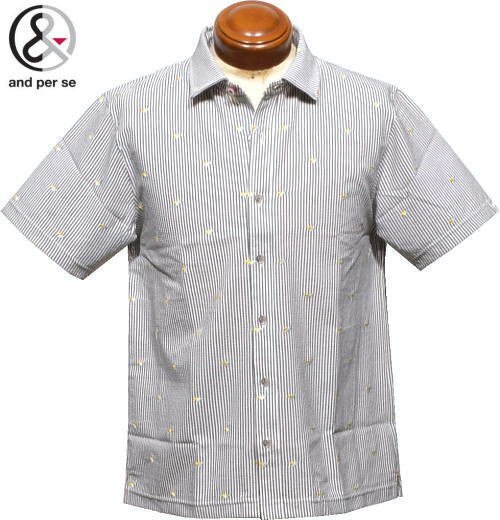 【ストライプ紺 L】 アンパシー アンパスィ半袖シャツメンズAMS6104F1サッカー素材ドライ吸汗速乾ストレッチアンパシー半袖ポロシャツ拍卖