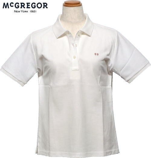 【ホワイト M】 マクレガー レディース 半袖ポロシャツ 311624201 日本製 半袖シャツ McGREGOR拍卖