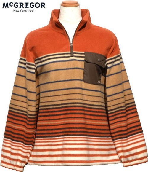 【オレンジ L】 マクレガー トレーナー レディース 311714606 手洗い可 フリース ハーフジップトレーナー スウェット スウェットシャツ拍卖
