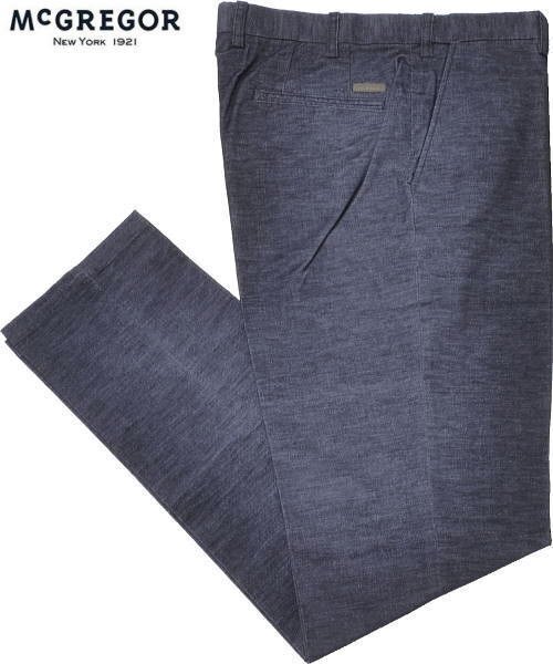 【ネイビー 82cm】 マックレガー パンツ メンズ 111314605 手洗い可 リラクシングウエスト チノパン スラックス ノータックパンツ McGREGOR拍卖
