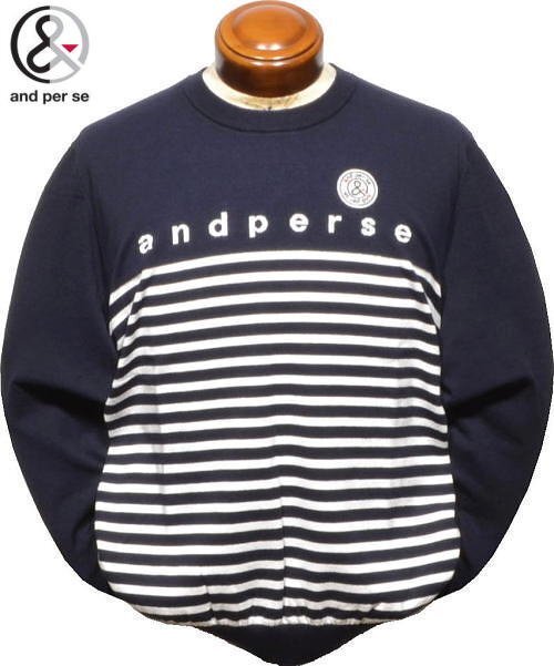 【ネイビー L】 アンパシー クルーネックセーター メンズ AMS2304A3 家庭洗濯可 アンパシー セーター ニット拍卖