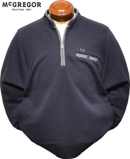 【ネイビー M】 マクレガー トレーナー メンズ 111614607 裏起毛 スウェット ハーフジップトレーナー スウェットシャツ McGREGOR拍卖