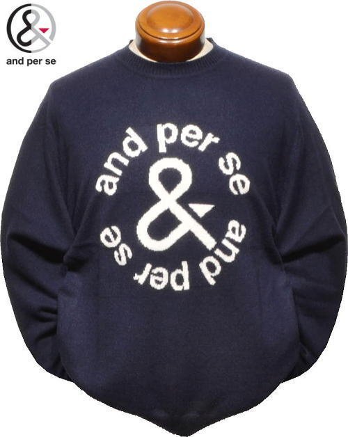 【ネイビー M】 アンパスィ セーター メンズ AMF2334B8 カシミヤ100% カシミア 保温 アンパシー クルーネックセーター ニット拍卖