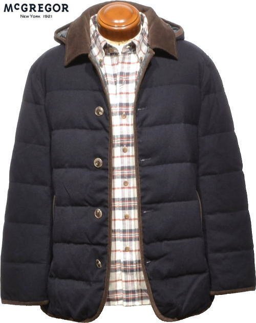 【ネイビー XL】 マクレガー ダウンジャケット メンズ 111133801 ダウンブルゾン ダウンハーフコート ダウンジャンバー McGREGOR拍卖