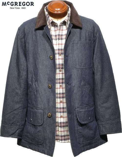 【デニムネイビー XL】 マクレガー フィールドジャケット メンズ 119133601 中綿入りブルゾン 中綿入りジャケット キルティングジャケット拍卖