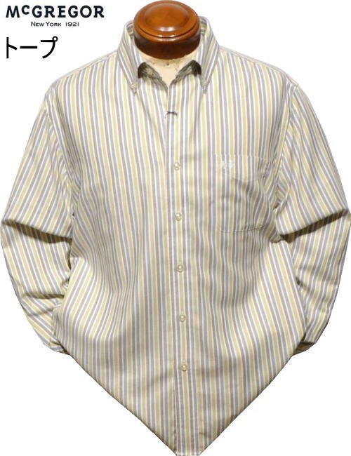 【トープ XL】 マクレガー 形態安定ボタンダウン長袖シャツ メンズ 111174601 形態安定加工 ストレッチ 家庭洗濯可 長袖シャツ McGREGOR拍卖