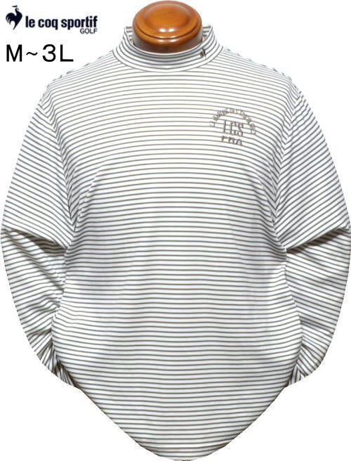 【薄灰 3L】 ルコック モックネック長袖シャツ メンズ LG4FLS54M ストレッチフォーサー ヒートナビ 蓄熱保温 ハイネック 長袖ポロシャ拍卖