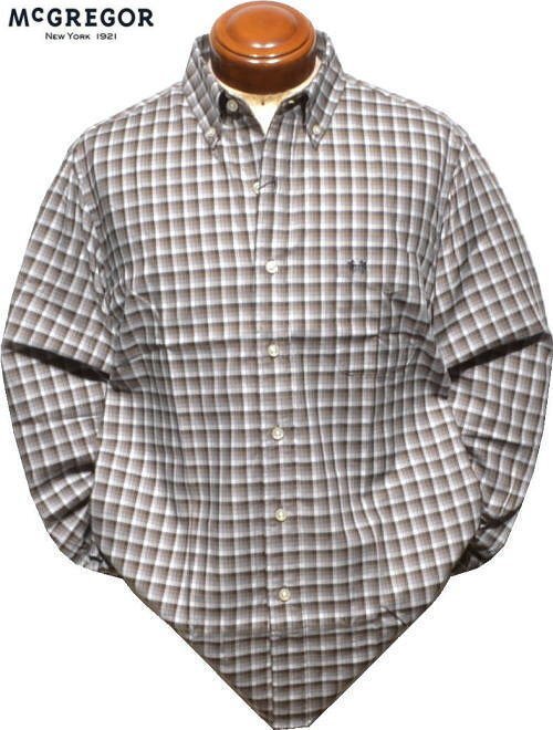 【グレー LL】 マックレガー ボタンダウン長袖シャツ メンズ 111173607 微起毛 長袖シャツ McGREGOR拍卖